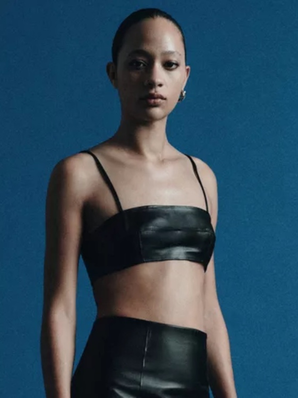 Zara 100% Leather Bandeau Crop Top NWT – Size S 1758/107